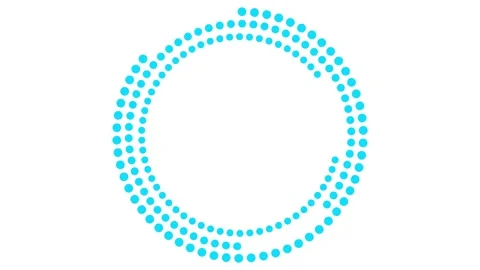 Blue circle frame point white Stock Footage 260088102