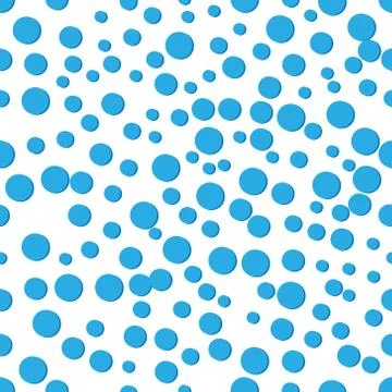 Blue circle geometric abstract texture design seamless pattern, vector illust Illustrazione stock