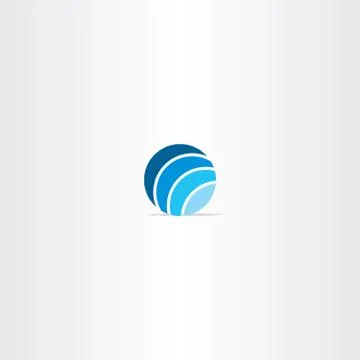 Blue circle globe vector logo 스톡 일러스트