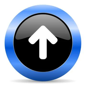 Blue circle glossy web icon Stock Illustration