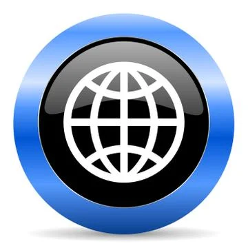 Blue circle glossy web icon イラスト素材