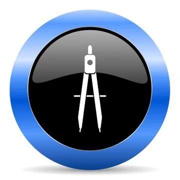 Blue circle glossy web icon 스톡 일러스트