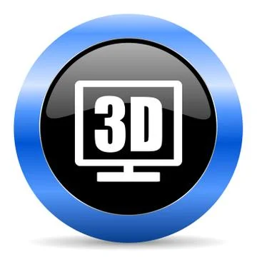 Blue circle glossy web icon Stock Illustration
