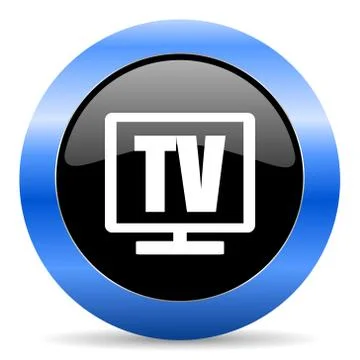 Blue circle glossy web icon Ilustración de archivo