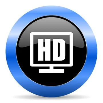 Blue circle glossy web icon Illustration