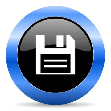 Blue circle glossy web icon Illustrazione stock