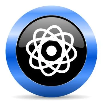 Blue circle glossy web icon Stock Illustration