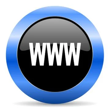 Blue circle glossy web icon 스톡 일러스트
