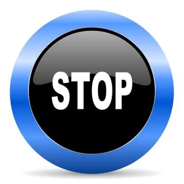 Blue circle glossy web icon Stock Illustration