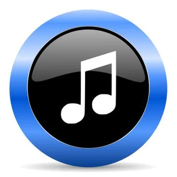 Blue circle glossy web icon Stock Illustration