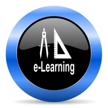 Blue circle glossy web icon Stock Illustration
