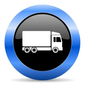 Blue circle glossy web icon Stock Illustration