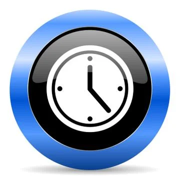 Blue circle glossy web icon Stock Illustration