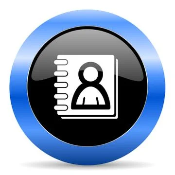 Blue circle glossy web icon Stock Illustration