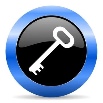 Blue circle glossy web icon Ilustración de archivo