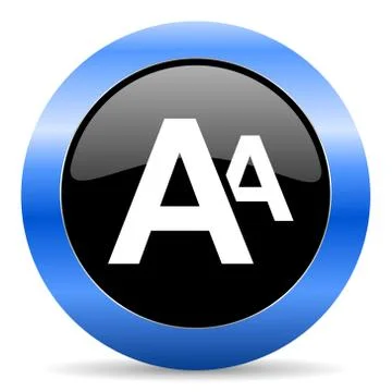Blue circle glossy web icon Stock Illustration