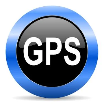 Blue circle glossy web icon Stock Illustration