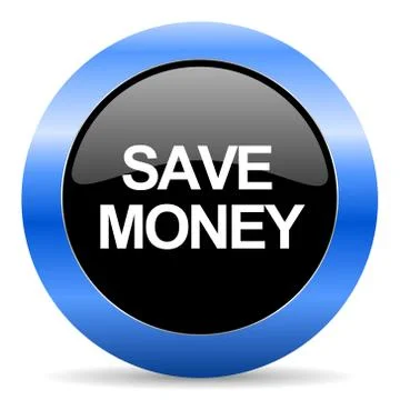 Blue circle glossy web icon Stock Illustration