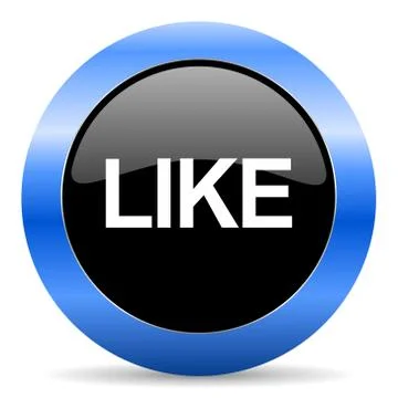 Blue circle glossy web icon Stock Illustration