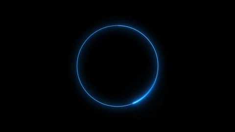 Blue circle glow border Видео 235592268
