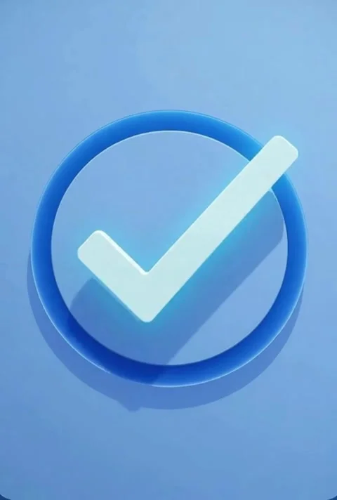 Blue Circle Glowing Tick Icon Graphic Animated Approval Sign Rendered Motio.. Stock-Footage 320595879