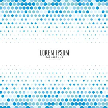 Blue circle halftone pattern background Stock Illustration