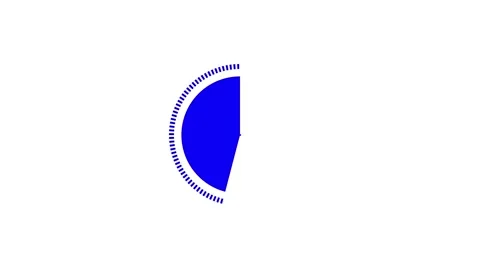 A blue circle infographic loader on white background with a dotted rotating.. Stock Footage 345547937