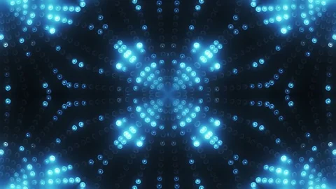 Blue circle led animated VJ background Stock Footage