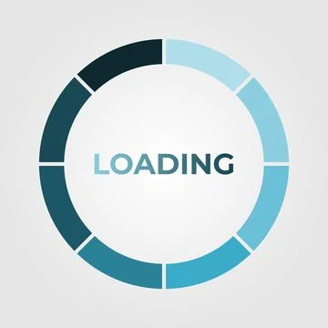 Blue Circle Loading Bar Vector Illustration Stock Illustration