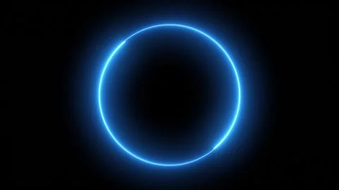 Blue circle loading looped animation light glowing neon lines. Video stock 278388908