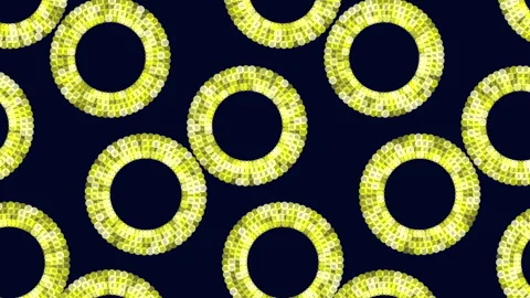 Blue circle overlapping pattern on black background Vídeos de archivo 316761697