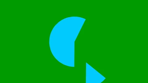 Blue circle part green Stock Footage 203570209