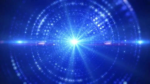 Blue Circle Particles Rotation 動画素材 338188717