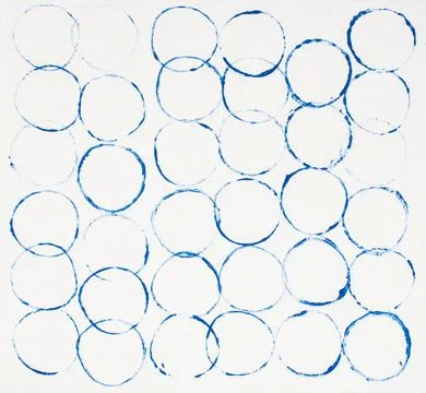 Blue circle pattern background block prints Illustrazione stock