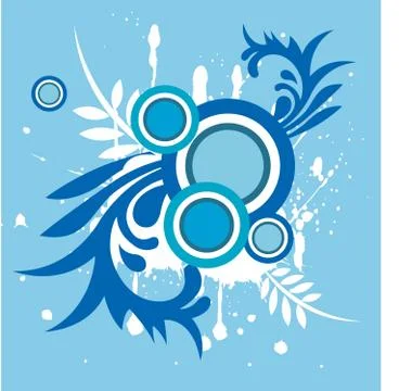 Blue circle patterns Stock Illustration