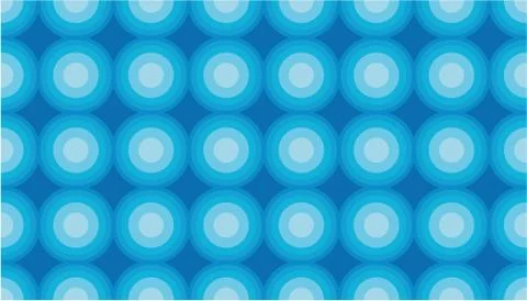 Blue Circle Retro Seamless Vector Pattern or Seamless Vector Background Illustrazione stock