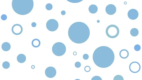 Blue Circle Ring Pattern Random Scaling 4K Loop White Background Stock Footage 338231450