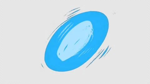 A blue circle rushes at high speed on a black screen. The effect of an object Stock Footage 292762376