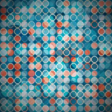 Blue circle seamless pattern Stock Illustration