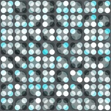 Blue circle seamless pattern Stock Illustration