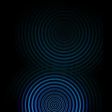 Blue circle sound light effect, abstract background Stock Illustration