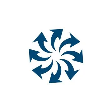 Blue Circle Star Logo Template Illustration Design. Vector EPS 10. Stock Illustration