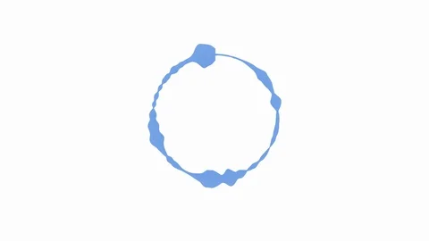 Blue circle volume audio frequency wave spectrum on white background - loop Stock Footage 125215348