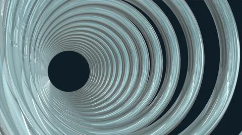 Blue circle vortex design on black Stock Illustration