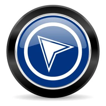 Blue circle web button Stock Illustration