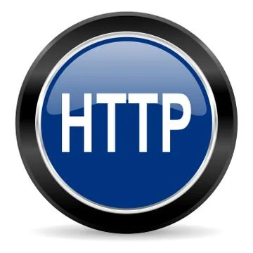 Blue circle web button Illustrazione stock