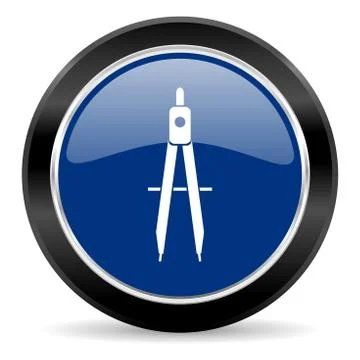 Blue circle web button Stock Illustration