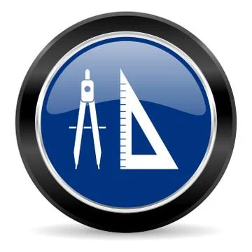 Blue circle web button Stock Illustration