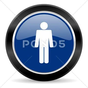 Blue circle web button 스톡 일러스트