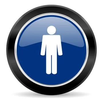 Blue circle web button Stock Illustration